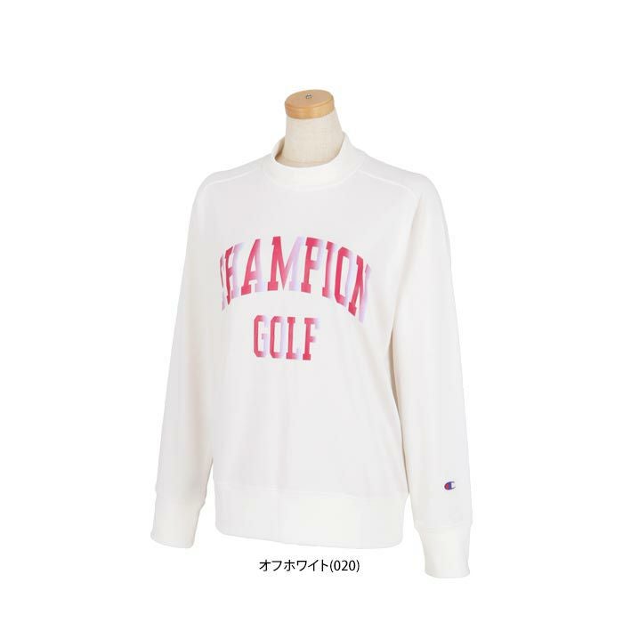 チャンピオンゴルフ ChampionGOLF　レディース グラデーションロゴプリント ストレッチ 長袖 モックネックシャツ CW-YG001　2023年モデル 詳細1