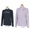 ルコック Le coq sportif　レディース ロゴプリント 裏起毛 ストレッチ 長袖 ハイネックシャツ QGWWJB07　2023年モデル