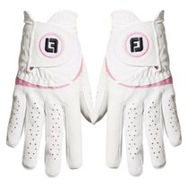 フットジョイ FootJoy　WeatherSof ウェザーソフ 2023年モデル　両手用 レディース ゴルフグローブ FGWFPR WP ホワイト/ピンク