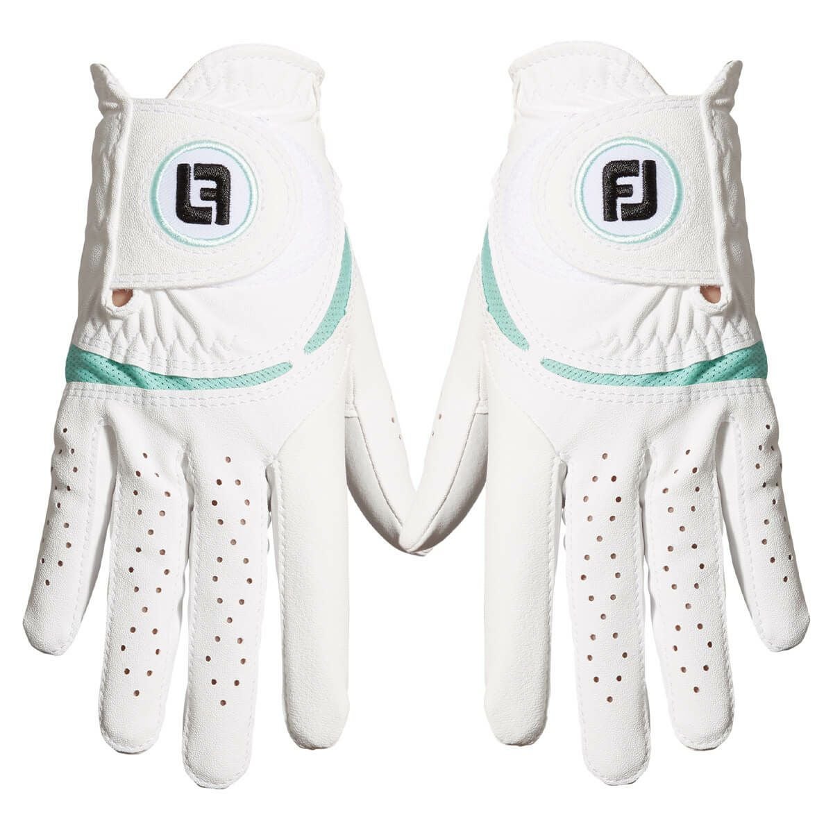 フットジョイ FootJoy　WeatherSof ウェザーソフ 2023年モデル　両手用 レディース ゴルフグローブ FGWFPR WS ホワイト/シーグラス ホワイト/シーグラス