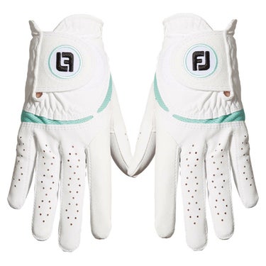 フットジョイ FootJoy　WeatherSof ウェザーソフ 2023年モデル　両手用 レディース ゴルフグローブ FGWFPR WS ホワイト/シーグラス ホワイト/シーグラス