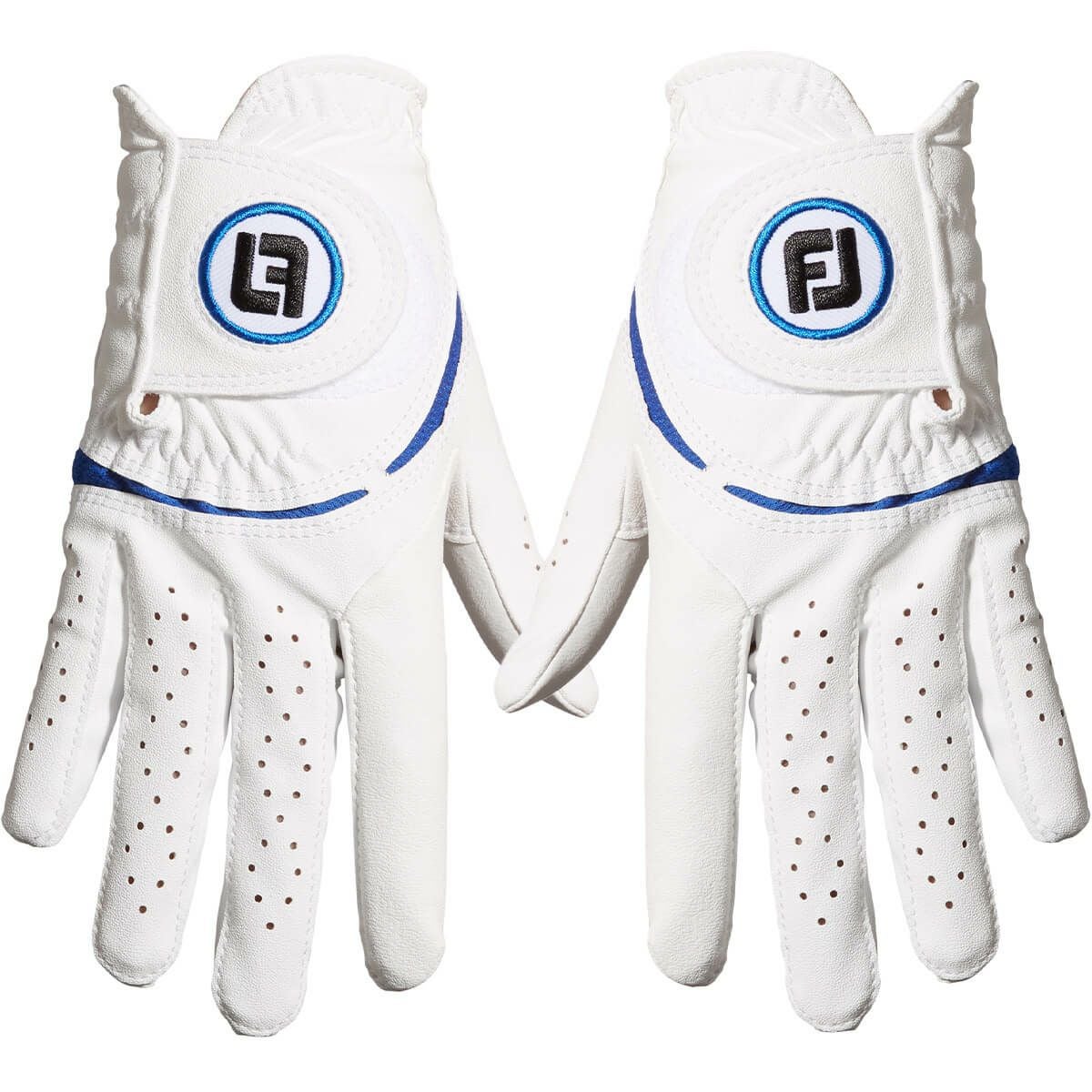 フットジョイ FootJoy　WeatherSof ウェザーソフ 2023年モデル　両手用 レディース ゴルフグローブ FGWFPR WB ホワイト/ブルー ホワイト/ブルー
