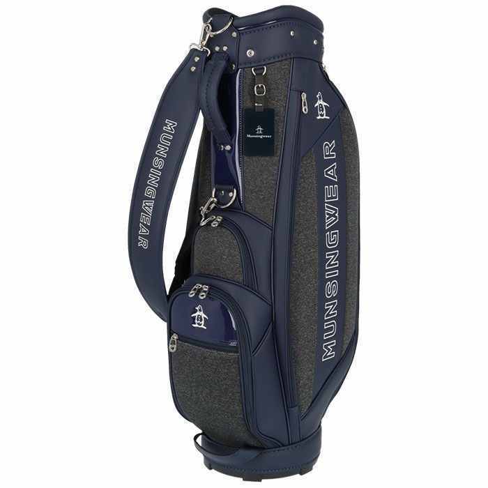 マンシングウェア Munsingwear　メンズ MIXニット キャディバッグ MQBWJJ02 NV00 ネイビー　2023年モデル ネイビー（NV00）