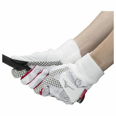 ミズノ MIZUNO　THERMA GRIP ブレスサーモ サーマグリップ　両手用 メンズ ゴルフグローブ 5MJMB352 01 ホワイト 詳細1