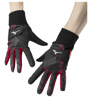 ミズノ MIZUNO　THERMA GRIP ブレスサーモ サーマグリップ　両手用 メンズ ゴルフグローブ 5MJMB352 09 ブラック 詳細3