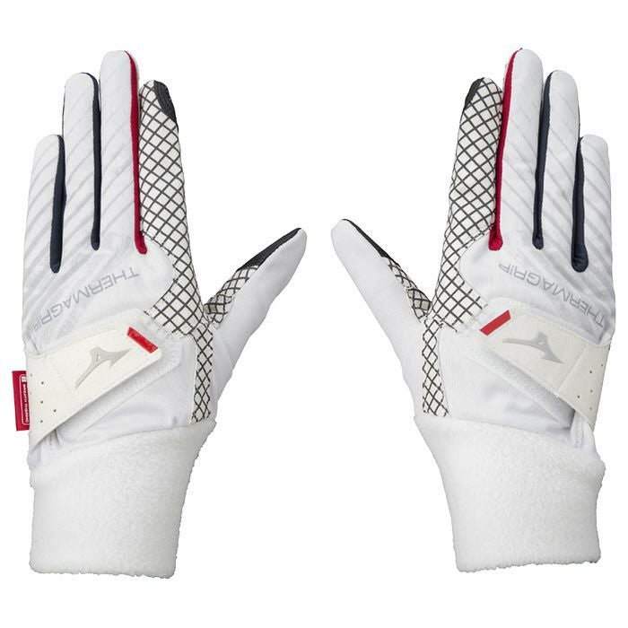 ミズノ MIZUNO　THERMA GRIP ブレスサーモ サーマグリップ　両手用 レディース ゴルフグローブ 5MJWB352 01 ホワイト ホワイト（01）