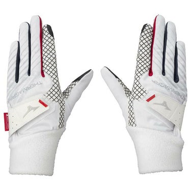 ミズノ MIZUNO　THERMA GRIP ブレスサーモ サーマグリップ　両手用 レディース ゴルフグローブ 5MJWB352 01 ホワイト ホワイト（01）