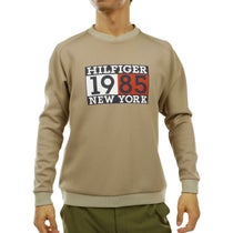 トミー ヒルフィガー ゴルフ　メンズ ビッグロゴプリント トリコロールライン 長袖 クルーネック スウェット プルオーバー THMA350　2023年モデル