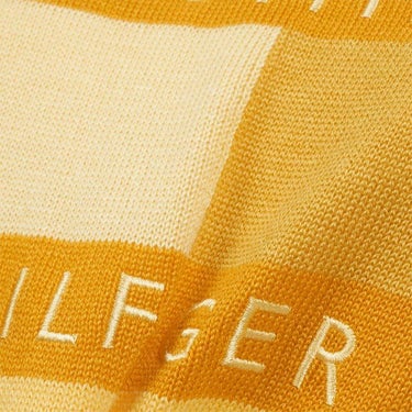 トミー ヒルフィガー ゴルフ　レディース シャドーフラッグロゴ 編地切替 バックスリット 長袖 クルーネック セーター THLA347　2023年モデル 詳細5