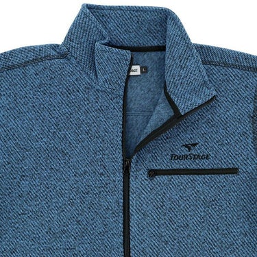 【fw特価】△ツアーステージ メンズ ロゴ刺繍 裏フリース ストレッチ 長袖 フルジップ ブルゾン ZTT91D ゴルフウェア [秋冬モデル] 特価 詳細3