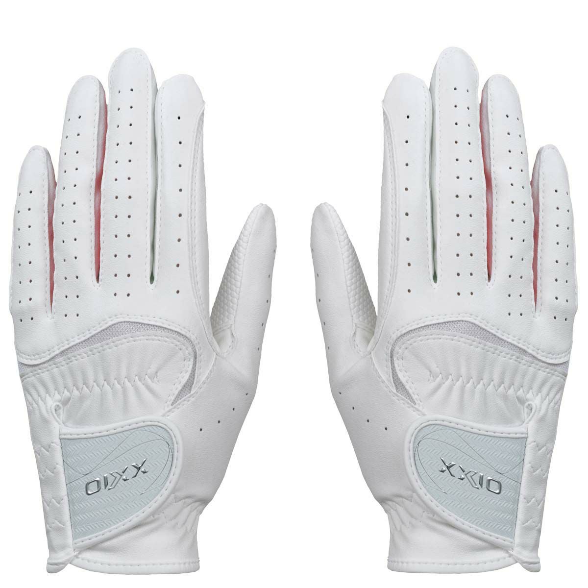 ゼクシオ XXIO　ダントツ密着グリップ 両手用 レディース ゴルフグローブ GGG-X021WW ホワイト/ピンク　2024年モデル 詳細1