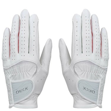 ゼクシオ XXIO　ダントツ密着グリップ 両手用 レディース ゴルフグローブ GGG-X021WW ホワイト/ピンク　2024年モデル 詳細1