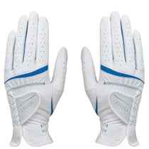 ダンロップ ゼクシオ レディース 両手用 ゴルフグローブ GGG-X022WW ホワイト/ブルー