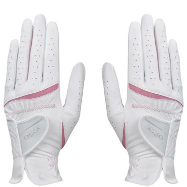 ゼクシオ XXIO　両手用 レディース ゴルフグローブ GGG-X022WW ホワイト/ピンク　2024年モデル ホワイト/ピンク