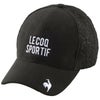 ルコック Le coq sportif　メンズ ロゴデザイン エンボス フリース キャップ QGBWJC12 BK00 ブラック　2023年モデル ブラック（BK00）