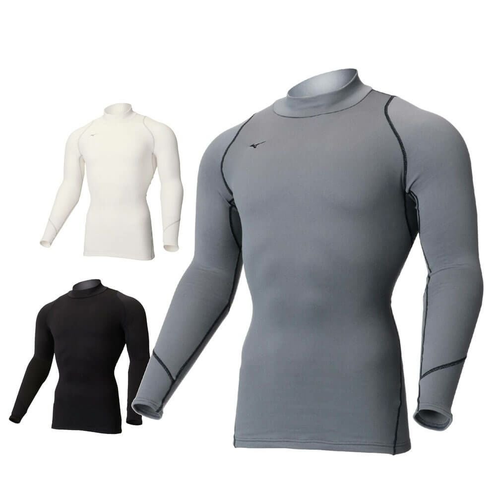 ミズノ MIZUNO　メンズ バイオギア ブレスサーモ 裏起毛 長袖 ハイネック インナーシャツ 52MJ0501 詳細1