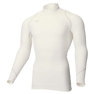 ミズノ MIZUNO　メンズ バイオギア ブレスサーモ 裏起毛 長袖 ハイネック インナーシャツ 52MJ0501 ホワイト（52MJ050101）
