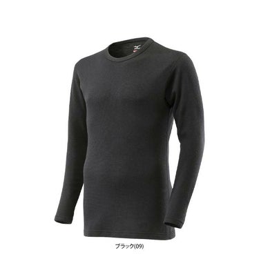 ミズノ MIZUNO　メンズ ブレスサーモ 厚手ウール for 極寒 裏起毛 長袖 クルーネック インナーシャツ C2JAA601　2023年モデル 詳細1