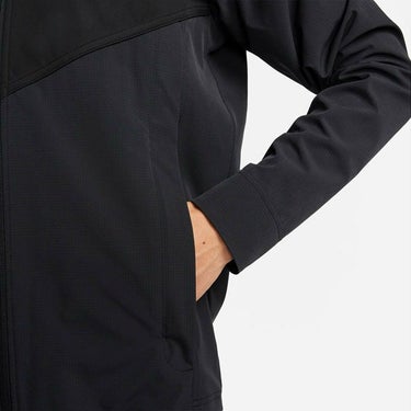 ナイキ NIKE　メンズ 撥水 ツアー エッセンシャル 生地切替 ストレッチ 長袖 パッカブル フルジップ ジャケット DZ5384 010 ブラック/ブラック/ホワイト 詳細2