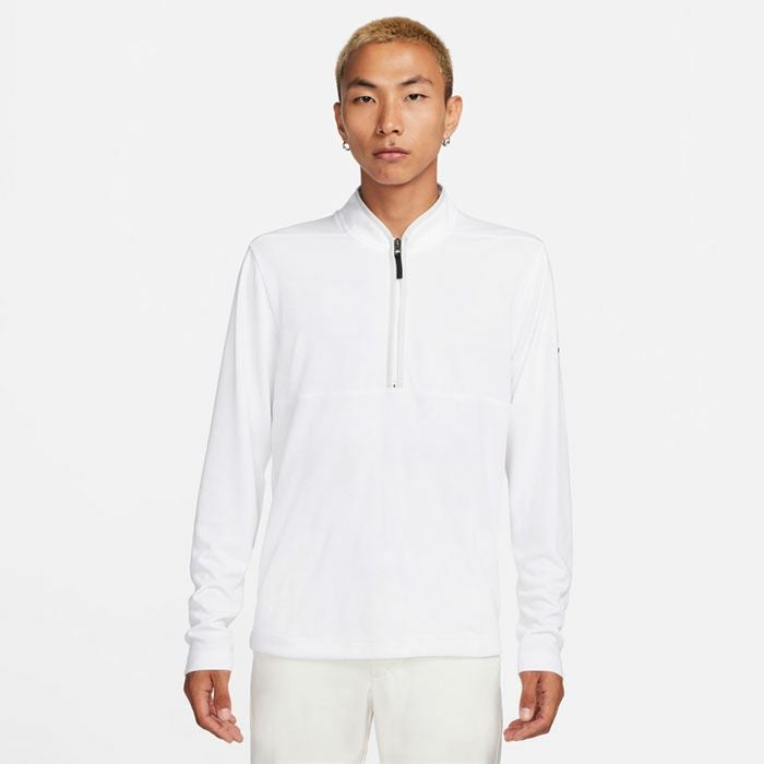 ナイキ NIKE　メンズ Dri-FIT ビクトリー 長袖 ハーフジップシャツ DJ5475 101 ホワイト/フォトンダスト/ブラック ホワイト/フォトンダスト（101）