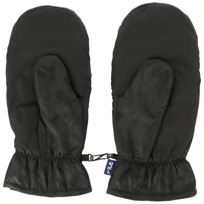 フィラ FILA　メンズ カモフラージュ柄 カイロポケット付き 中綿入り 両手用 ミトン 783-942 BK ブラック　2023年モデル 詳細1