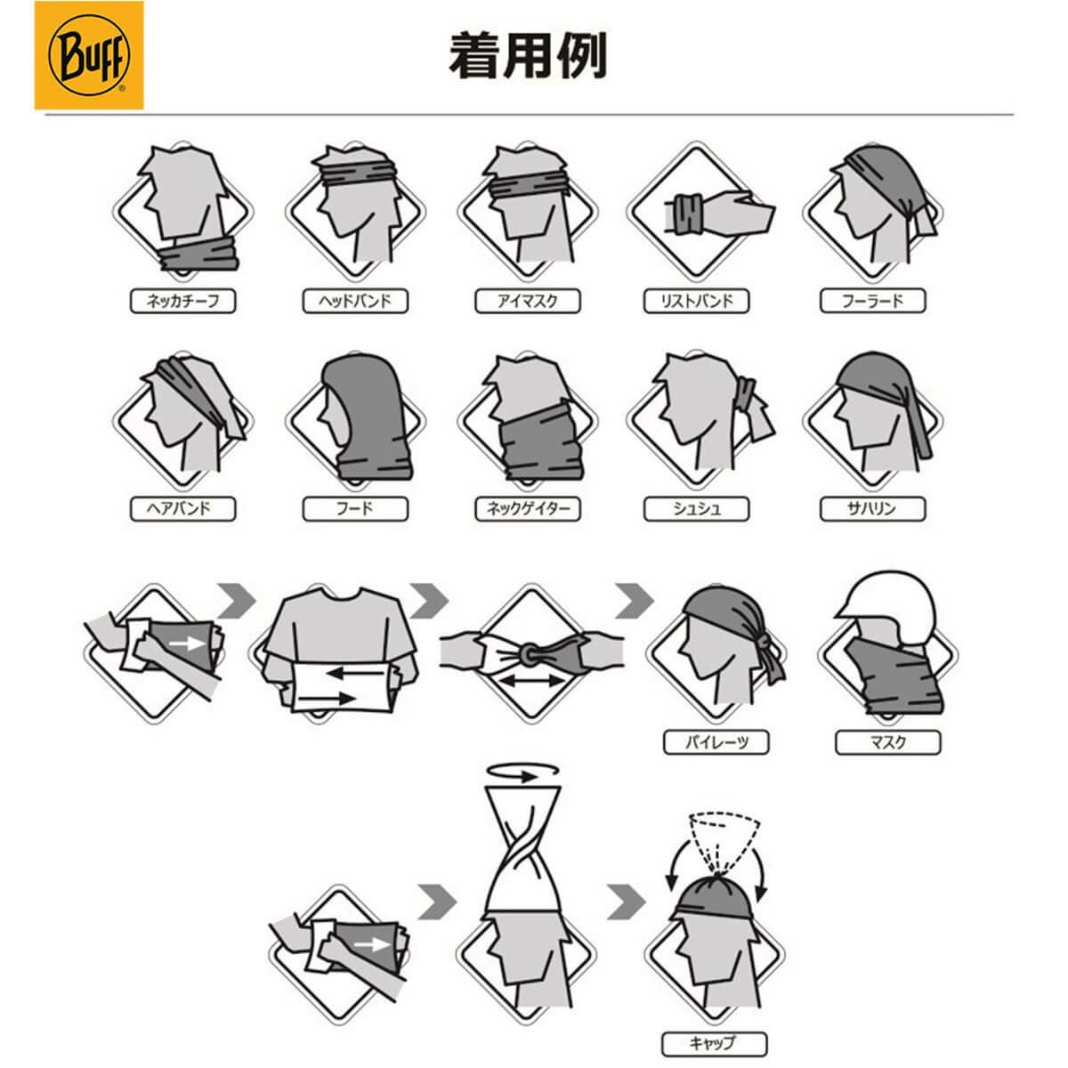 バフ BUFF　スキーウェア ネックチューブ オリジナル エコ ストレッチ ロゴコレクション Original EcoStretch Logo Collection 2023-2024 詳細1