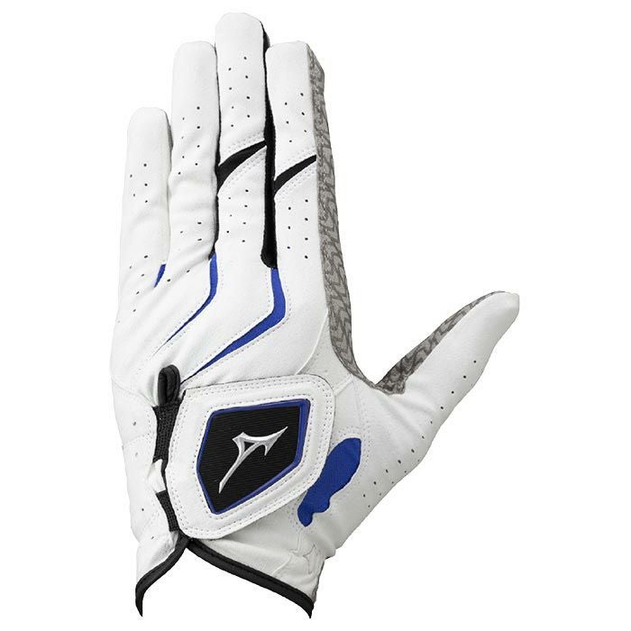 ミズノ MIZUNO W-GRIP ダブルグリップ 指先ショートタイプ メンズ ゴルフグローブ 5MJMS401 27 ホワイト×ブルー