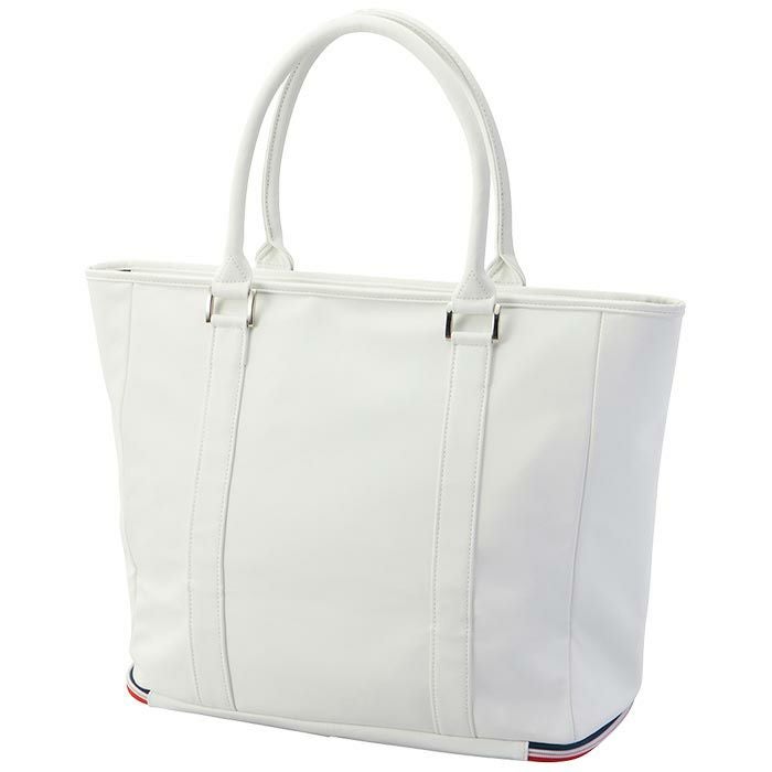 ルコック Le coq sportif　レディース ロゴプリント 二層式 トートバッグ QQCXJA02 WH00 ホワイト　2024年モデル　詳細1