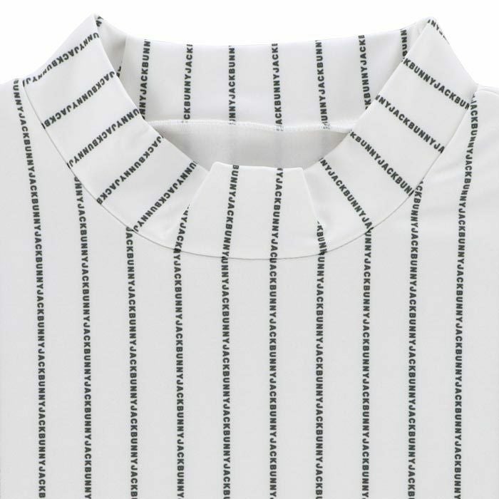 ジャックバニー Jack Bunny!!　レディース ロゴストライプ柄 裏微起毛 長袖 モックネックシャツ 263-4166124　2024年モデル 詳細3