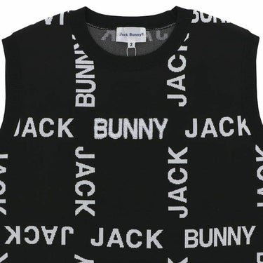 ジャックバニー Jack Bunny!!　レディース ロゴジャガード サガラ刺繍 クルーネック ベスト 263-4173130　2024年モデル 詳細3