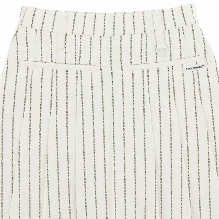 ジャックバニー Jack Bunny!!　レディース ロゴストライプ柄 ストレッチ インナーパンツ一体型 プリーツ スカート 263-4134118　2024年モデル 詳細4