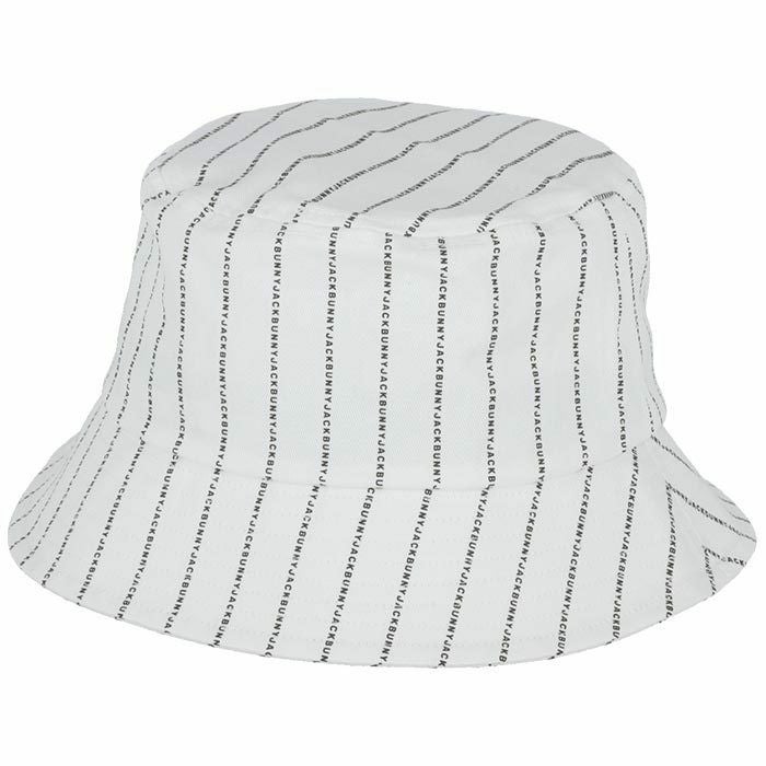 ジャックバニー Jack Bunny!!　ロゴストライプ柄 バケットハット 262-4187107 030 ホワイト　2024年モデル 詳細1