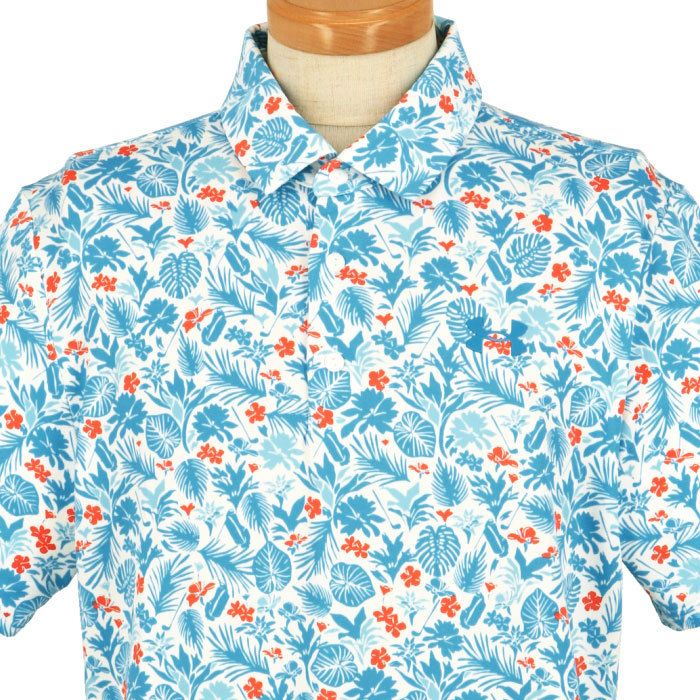 アンダーアーマー UNDER ARMOUR　メンズ UA Playoff 3.0 UVケア ストレッチ 半袖 ポロシャツ 1378677 109 ホワイト/スカイブルー　2024年モデル 詳細3