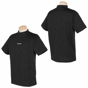 ジャックバニー Jack Bunny!!　メンズ 総柄 ロゴジャガード ストレッチ 半袖 モックネックシャツ 262-4167223　2024年モデル 詳細2