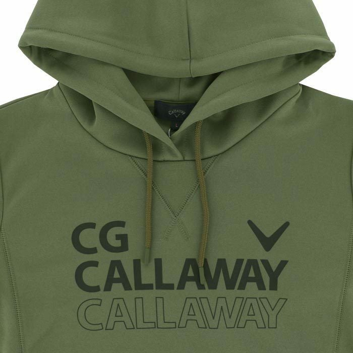 キャロウェイ Callaway　レディース ロゴデザイン ダンボール スウェット 長袖 Vガゼット プルオーバー パーカー C24117203　2024年モデル 詳細4