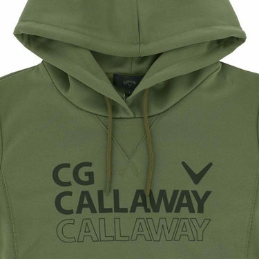 キャロウェイ Callaway　レディース ロゴデザイン ダンボール スウェット 長袖 Vガゼット プルオーバー パーカー C24117203　2024年モデル 詳細4