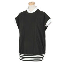 キャロウェイ Callaway　レディース ケーブル編み 配色ライン クルーネック ニット ベスト C24119201　2024年モデル