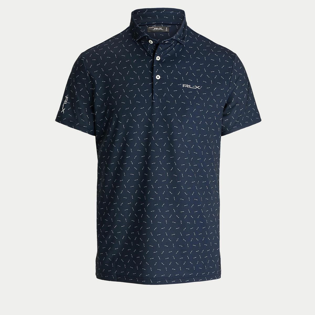 RLX GOLF　メンズ テーラード フィット RLXプリント 半袖 ポロシャツ MNXGKNI1N820472　2024年モデル NAVY（410）