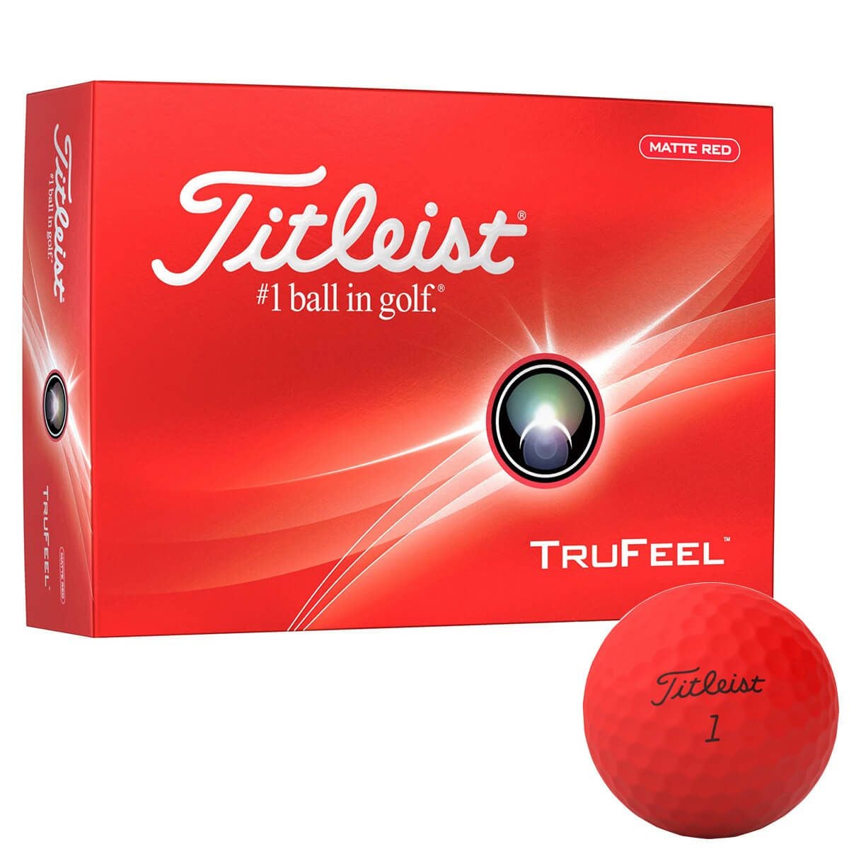【入手困難】新品 TitleistTRUFEEL トゥルーフィールマッドレッド タイトリスト TRUFEEL トゥルーフィール 2024年モデル ゴルフボール 1