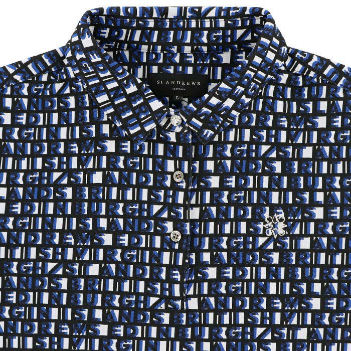 セントアンドリュース St ANDREWS　レディース 総柄 ロゴジャガード 半袖 ポロシャツ 043-4160254　2024年モデル 詳細3