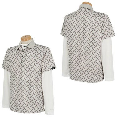 ピン PING　メンズ ロゴプリント 総柄 半袖 リブ衿 ポロシャツ ＆ 長袖 ハイネック インナーシャツ 621-4160209　2024年モデル 詳細2