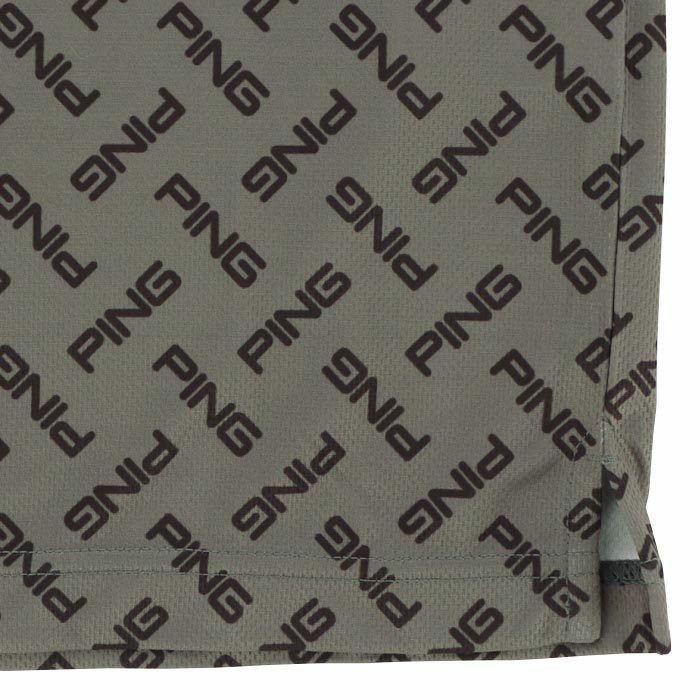 ピン PING　メンズ ロゴプリント 総柄 半袖 リブ衿 ポロシャツ ＆ 長袖 ハイネック インナーシャツ 621-4160209　2024年モデル 詳細6