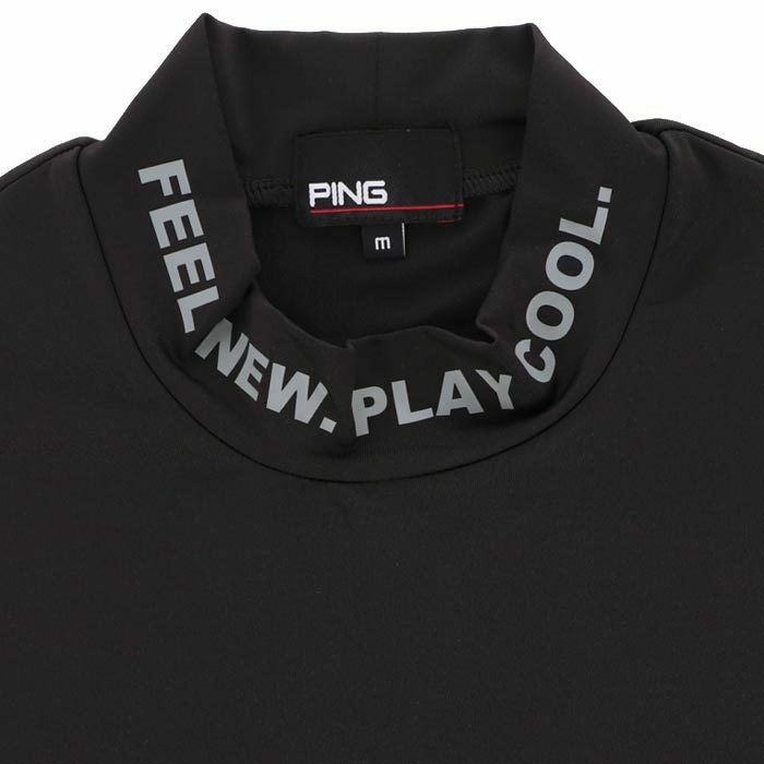 ピン PING　メンズ ロゴプリント 総柄 半袖 リブ衿 ポロシャツ ＆ 長袖 ハイネック インナーシャツ 621-4160209　2024年モデル 詳細7