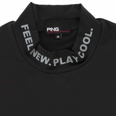 ピン PING　メンズ ロゴプリント 総柄 半袖 リブ衿 ポロシャツ ＆ 長袖 ハイネック インナーシャツ 621-4160209　2024年モデル 詳細7
