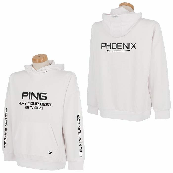 ピン PING メンズ ロゴプリント ダンボールニット 長袖 ドロップ