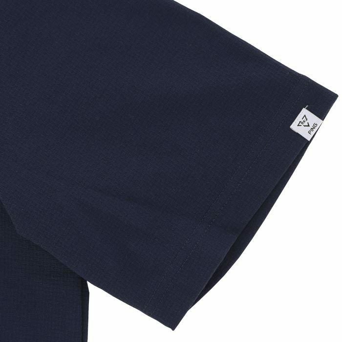 ピン PING　メンズ ボタニカルロゴデザイン UVケア ストレッチ 半袖 ハイネックシャツ 621-4167201　2024年モデル 詳細5