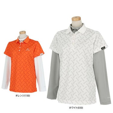 ピン PING　レディース ロゴプリント 総柄 UVカット 半袖 リブ衿 ポロシャツ ＆ 長袖 ハイネック インナーシャツ 622-4160214　2024年モデル 詳細1