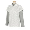 ピン PING　レディース ロゴプリント 総柄 UVカット 半袖 リブ衿 ポロシャツ ＆ 長袖 ハイネック インナーシャツ 622-4160214　2024年モデル ホワイト（030）