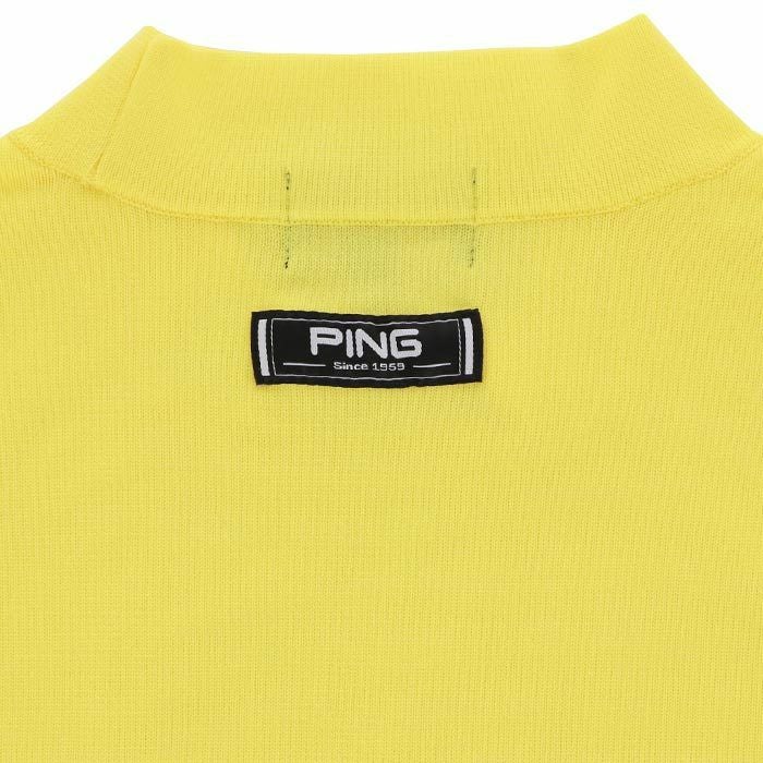 ピン PING　レディース Mr.PING ジャカード ラメ糸 半袖 ハイネックシャツ 622-4172204　2024年モデル 詳細4
