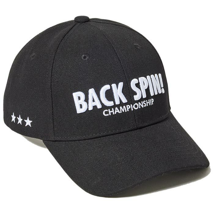バックスピンゴルフ BACK SPIN! GOLF メンズ 立体ロゴ刺繍 キャップ BSBD01W905 BK ブラック 2024年モデル